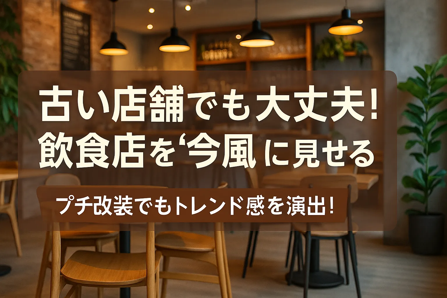 古い店舗でも大丈夫!飲食店を”今風”に見せるコツ