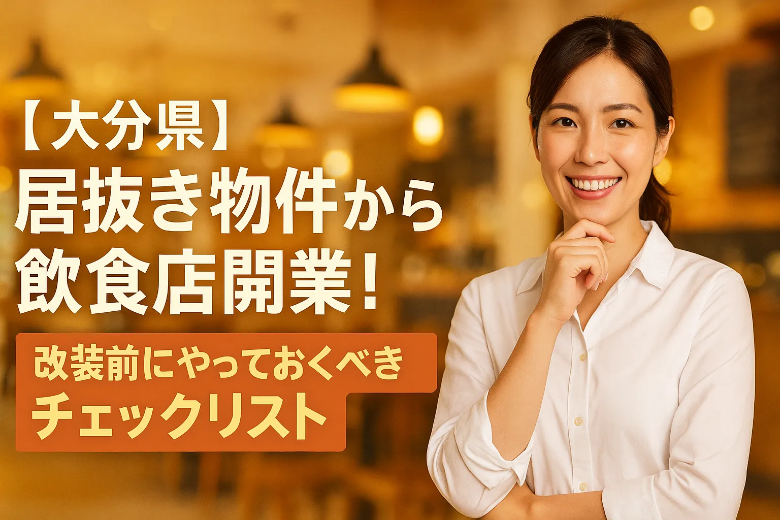 【大分県】居抜き物件から飲食店開業!改装前にやっておくべきチェックリスト